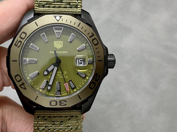 Tag Heuer Aquaracer Cadran Mat Kaki Automatique WAY208E.FC8222 43mm – Image 2