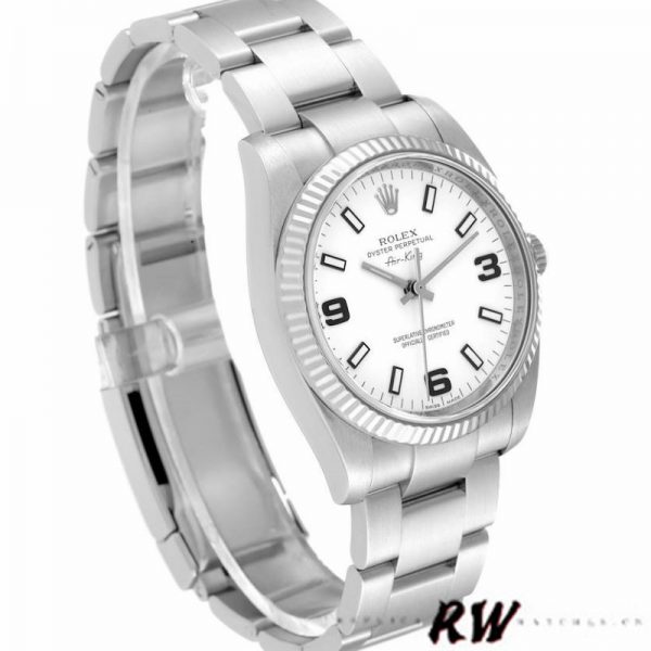 Rolex Oyster Perpetual Air-King 114234 Cadran Arabe Blanc 34mm Réplique Unisexe – Image 5