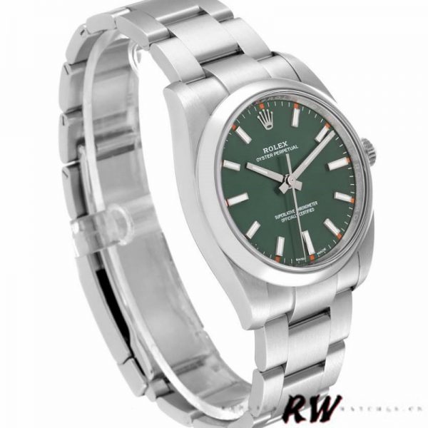 Rolex Oyster Perpetual Air-King 114200 Cadran Index Vert Olive 34mm Réplique Unisexe – Image 5