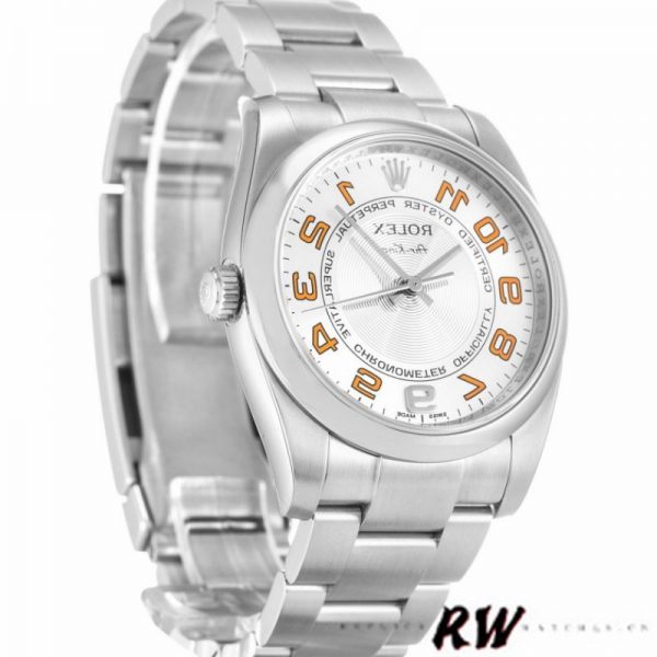 Rolex Oyster Perpetual Air-King 114200 Cadran Argent Concentrique 34mm Réplique Unisexe – Image 5