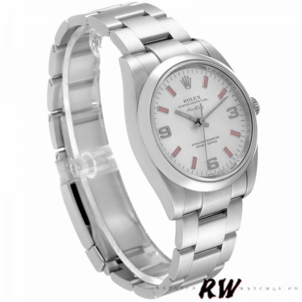 Rolex Oyster Perpetual Air-King 114200 Cadran Argent Index Rose 34mm Réplique Unisexe – Image 5