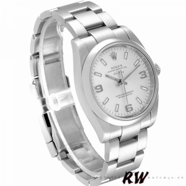 Rolex Oyster Perpetual Air-King 114200 Cadran Arabe Argent 34mm Réplique Unisexe – Image 6
