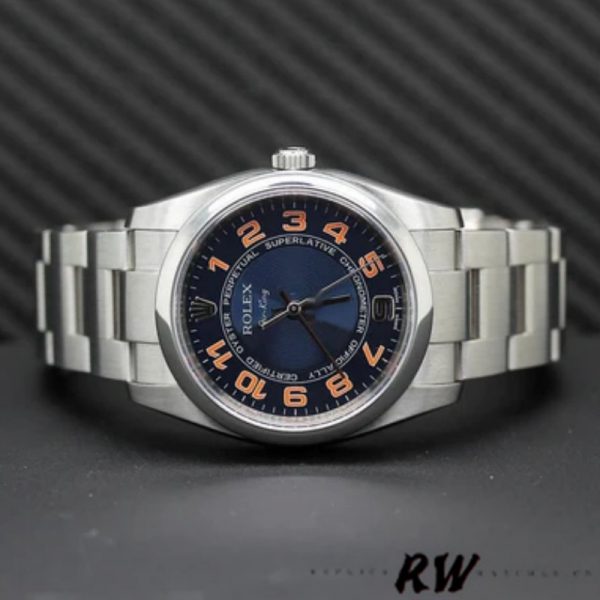 Rolex Oyster Perpetual Air-King 114200 Cadran Bleu Concentrique 34mm Réplique Unisexe – Image 3