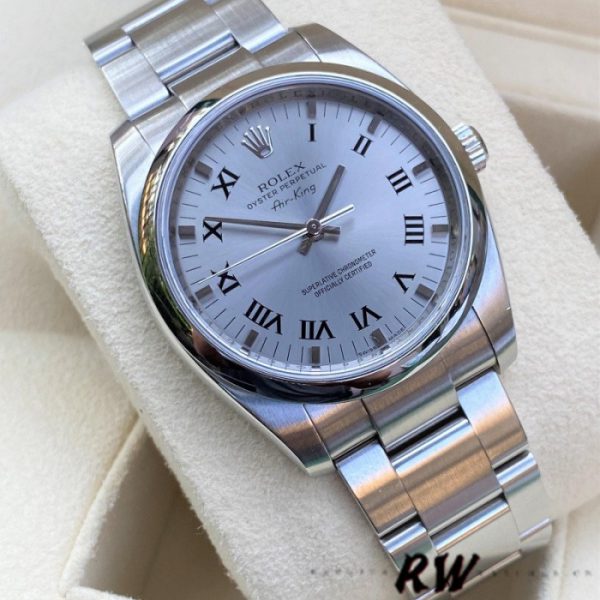 Rolex Oyster Perpetual Air-King 114200 Cadran Argent 34mm Réplique Unisexe – Image 5