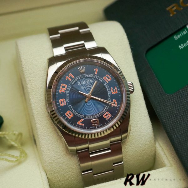 Rolex Oyster Perpetual Air-King 114234 Cadran Bleu Acier Oyster 34mm Réplique Unisexe – Image 4