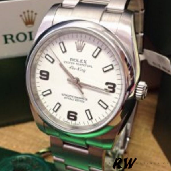 Rolex Oyster Perpetual Air-King 114200 Cadran Blanc 34mm Automatique Réplique Unisexe – Image 5