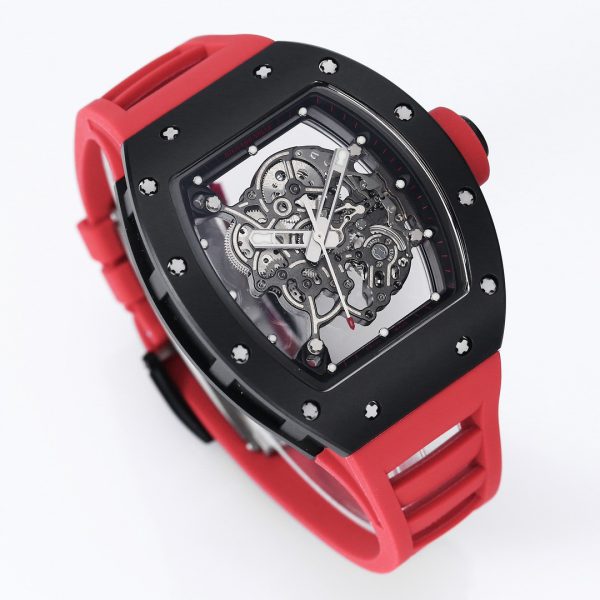 Richard Mille RM 055 RMUL2 NTPT Fibre de carbone Rouge Bracelet caoutchouc – Image 2