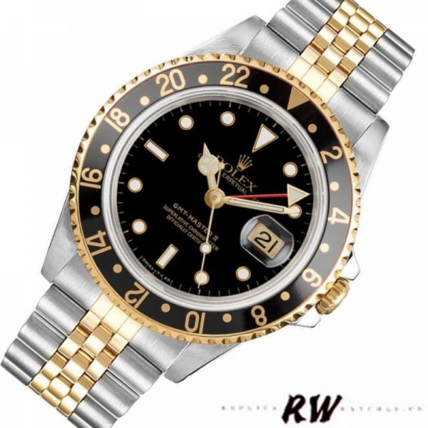 Rolex GMT-Master II 16713LN Oystersteel Or Jaune Cadran Noir 40MM Montre Réplique Homme – Image 5