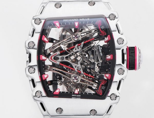 Richard Mille RM 38 02 Bubba Watson Tourbillon Boîtier blanc Bracelet caoutchouc & tissu – Image 2