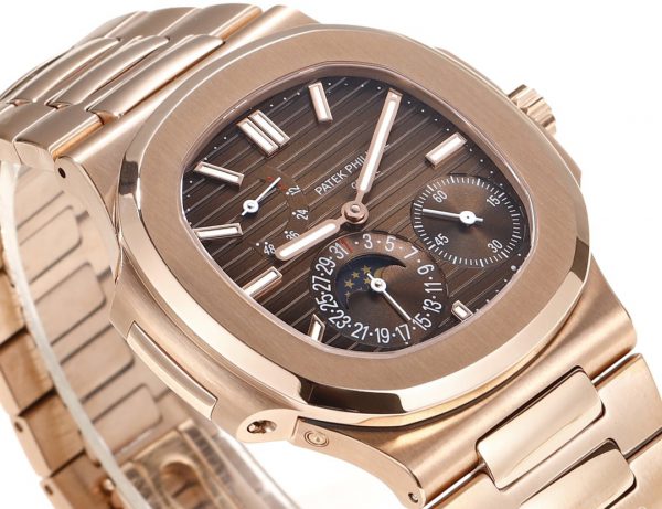 Patek Philippe Nautilus Phase de Lune Or Rose Cadran Brun Soleil 5712 1R 001 40MM – Image 2