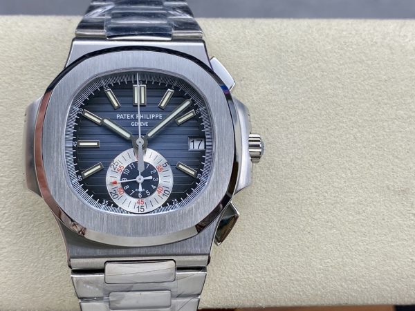 Patek Philippe Nautilus Chronographe Acier Inoxydable Cadran Bleu 5980 1A 001 – Image 2