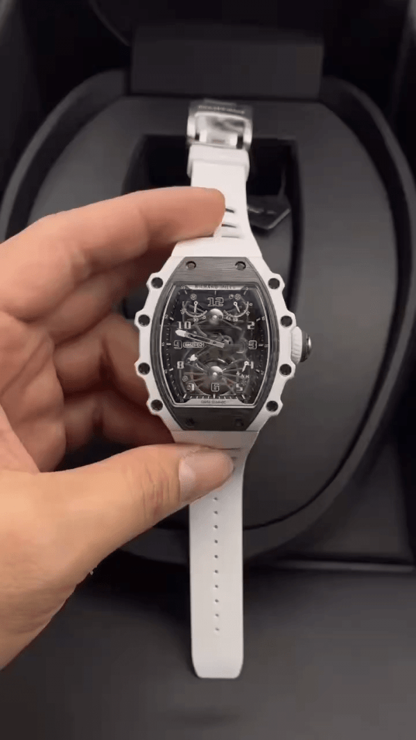 Richard Mille RM 21-02 Tourbillon Aérodynamique Quartz TPT Carbone Blanc – Image 2
