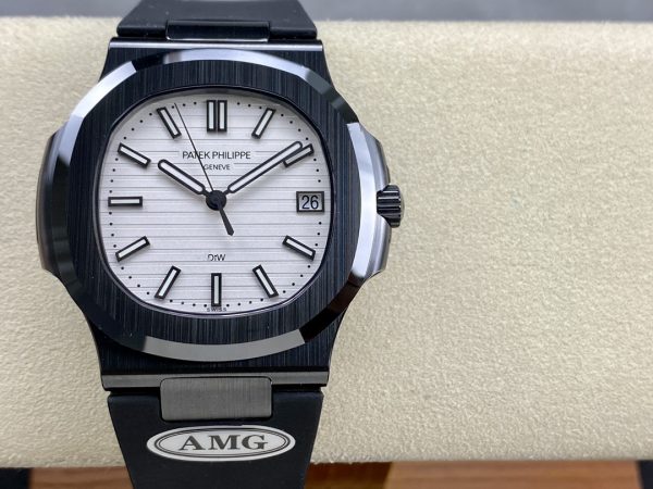 Patek Philippe Nautilus Boîtier Titane Cadran Blanc 5711 Montre 40MM – Image 2