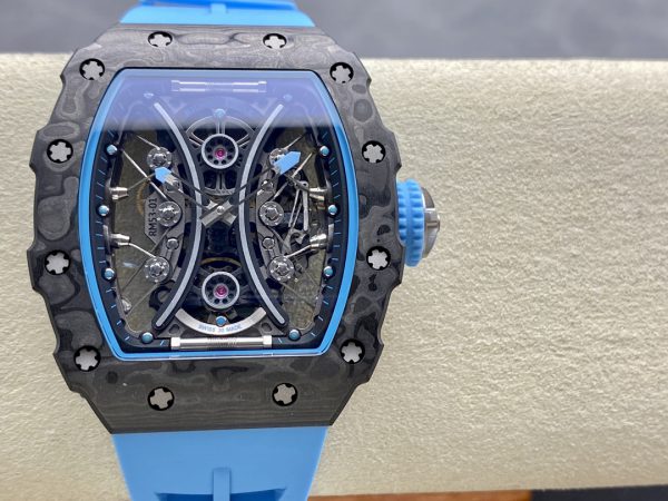 Richard Mille RM 53-01 Tourbillon Pablo Mac Donough Bracelet caoutchouc bleu – Image 5