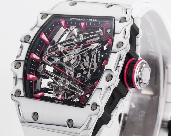 Richard Mille RM 38 02 Bubba Watson Tourbillon Boîtier blanc Bracelet caoutchouc & tissu – Image 6