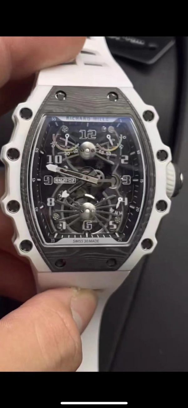 Richard Mille RM 21-02 Tourbillon Aérodynamique Quartz TPT Carbone Blanc – Image 3