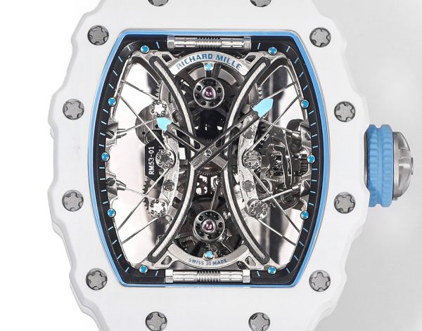 Richard Mille RM053-01 Pablo MacDonough Cadran squelette Bracelet caoutchouc noir – Image 6