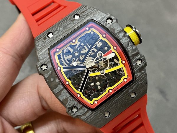 Richard Mille RM 67-02 Extra Plat Carbone TPT Italie Rouge Jaune – Image 5