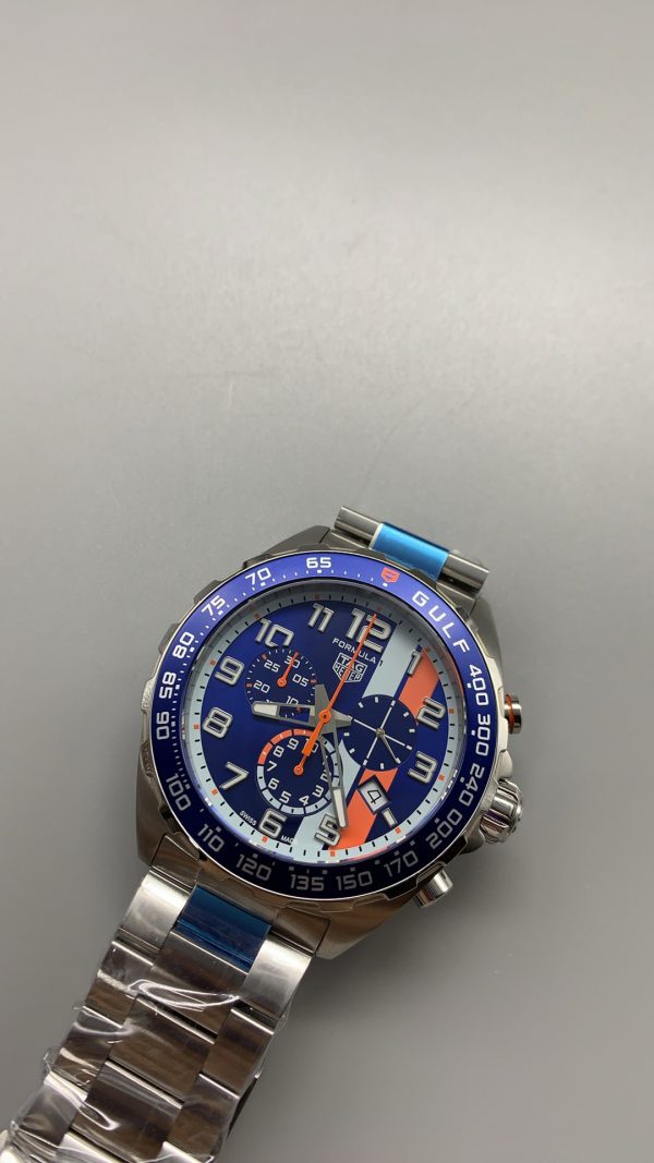 Tag Heuer Formula 1 x Gulf Chronographe CAZ101AT.BA0842 Quartz 43mm – Image 6