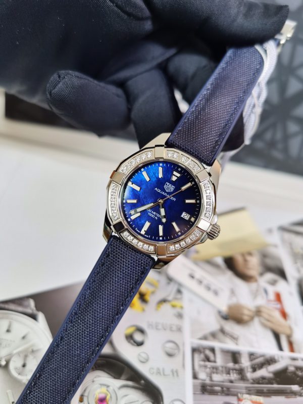 Tag Heuer Aquaracer Perle Bleue & Diamant WAY131N.FT6091 Quartz 35mm – Image 3