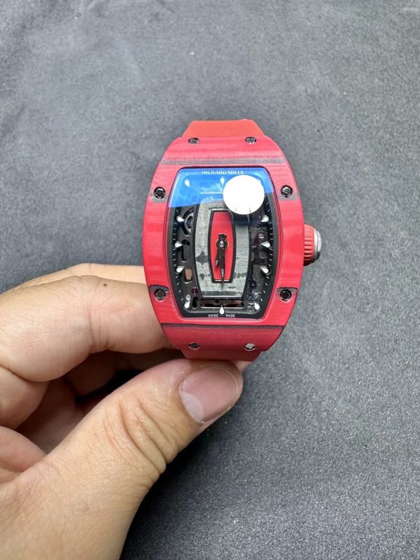 Richard Mille RM07-01 Automatique Racing Rouge Carbone Édition limitée 46mm Montre Femme – Image 5