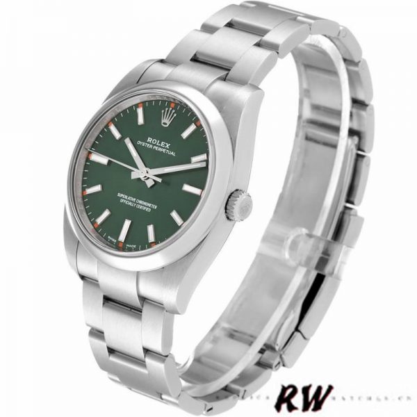 Rolex Oyster Perpetual Air-King 114200 Cadran Index Vert Olive 34mm Réplique Unisexe – Image 4