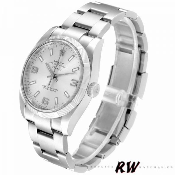 Rolex Oyster Perpetual Air King 114210 Cadran Argent 34mm Réplique Unisexe – Image 4