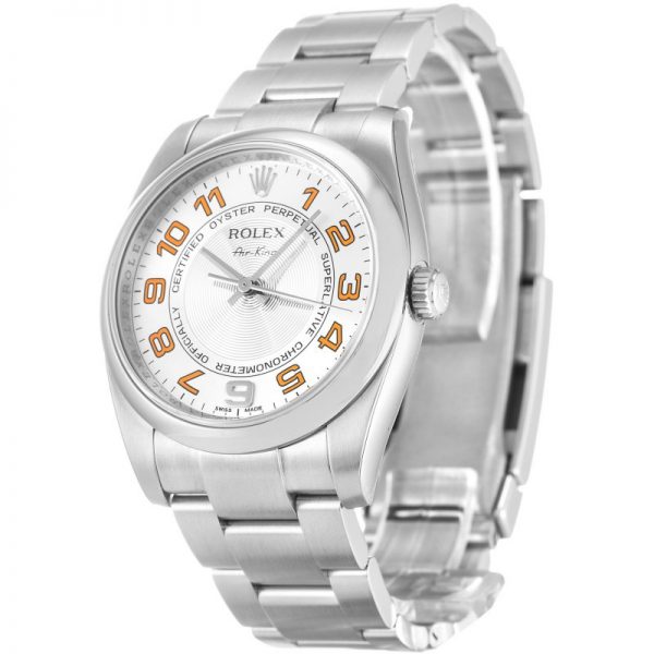 Rolex Oyster Perpetual Air-King 114200 Cadran Argent Concentrique 34mm Réplique Unisexe – Image 4