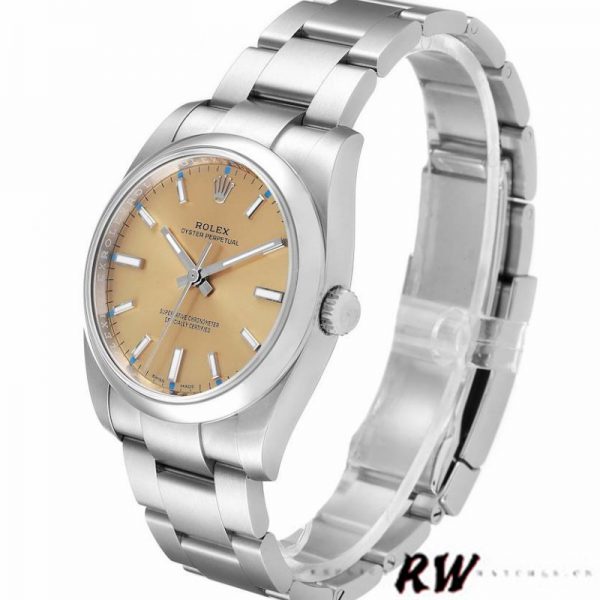 Rolex Oyster Perpetual 114200 Cadran Index Raisin Blanc 34mm Réplique Unisexe – Image 4