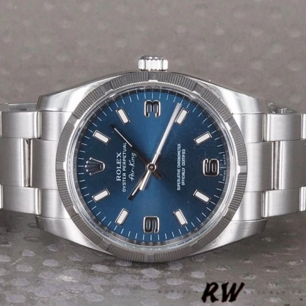 Rolex Oyster Perpetual Air King 114210 Cadran Bleu 34mm Réplique Unisexe – Image 3