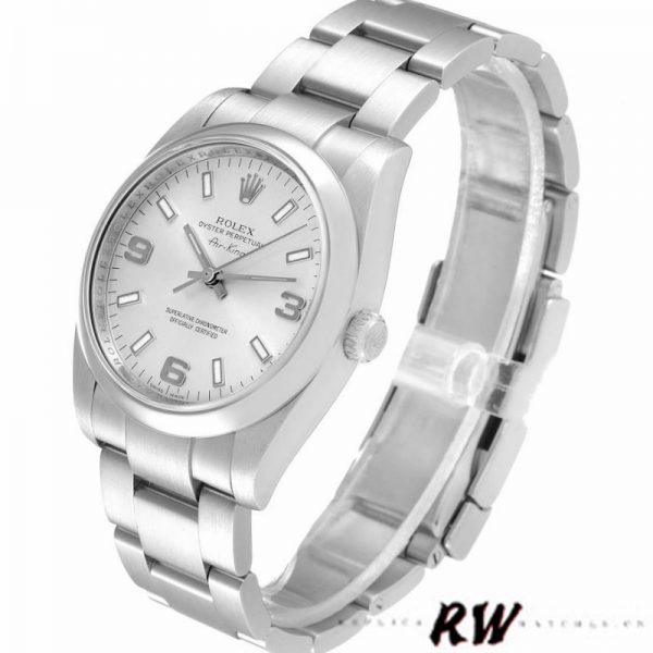 Rolex Oyster Perpetual Air-King 114200 Cadran Arabe Argent 34mm Réplique Unisexe – Image 5