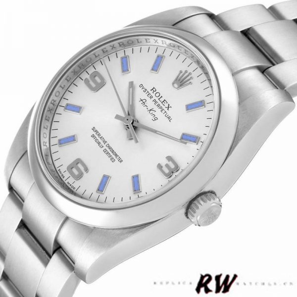 Rolex Oyster Perpetual Air-King 114200 Cadran Argent 34mm Réplique Unisexe – Image 4