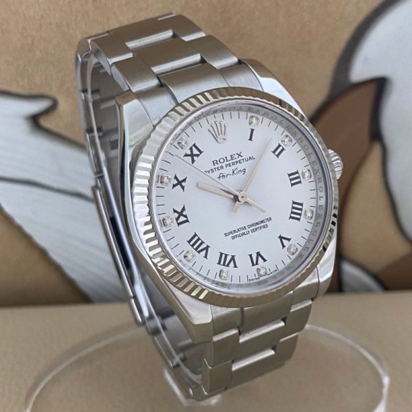 Rolex Oyster Perpetual Air-King 114234 Cadran Diamant Blanc 34mm Réplique Unisexe – Image 5