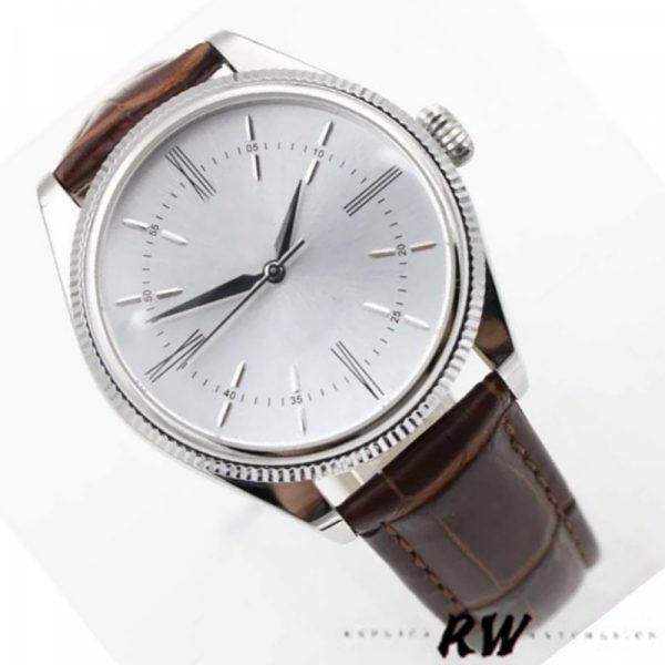 Rolex Cellini Time 50509 Bracelet Cuir Brun Cadran Blanc 39mm Montre Réplique Homme – Image 5