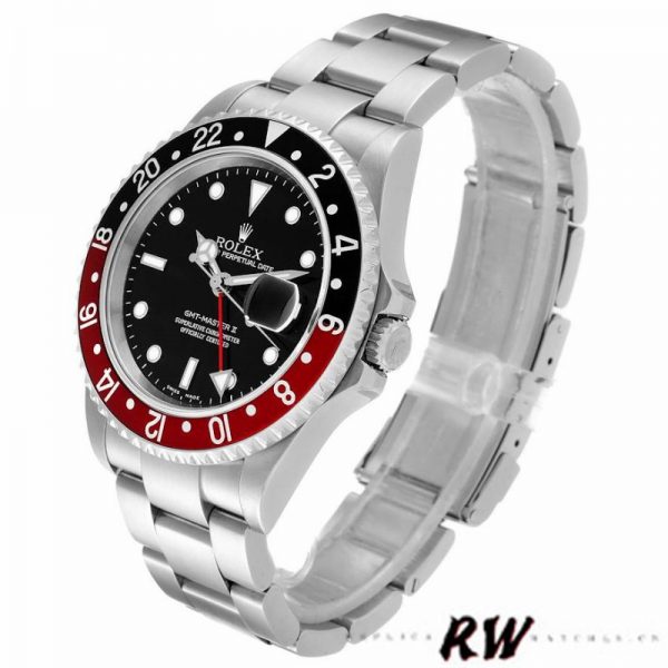 Rolex GMT-Master II 16710 Cadran Noir Lunette Rouge Noire Coke 40MM Montre Réplique Homme – Image 4