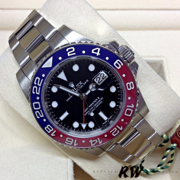 Rolex GMT Master II 116719BLRO Or Blanc Pepsi Cadran Noir 40mm Montre Réplique Homme – Image 5