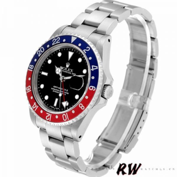Rolex GMT-Master II 16710 Cadran Noir Lunette Pepsi Rouge Bleue 40MM Montre Réplique Homme – Image 4