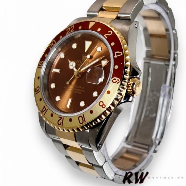 Rolex GMT-Master II 16713 Or Blanc Cadran Chocolat 40mm Montre Réplique Homme – Image 5