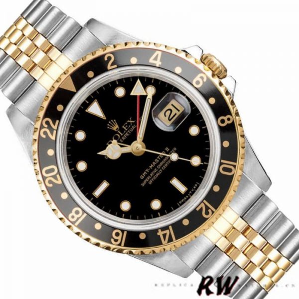 Rolex GMT-Master II 16713LN Oystersteel Or Jaune Cadran Noir 40MM Montre Réplique Homme – Image 4