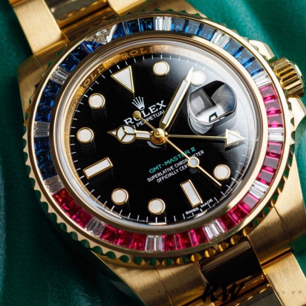 Rolex GMT-Master II 116758 Bracelet Oyster Cadran Noir Diamants 40mm Montre Réplique Homme – Image 5