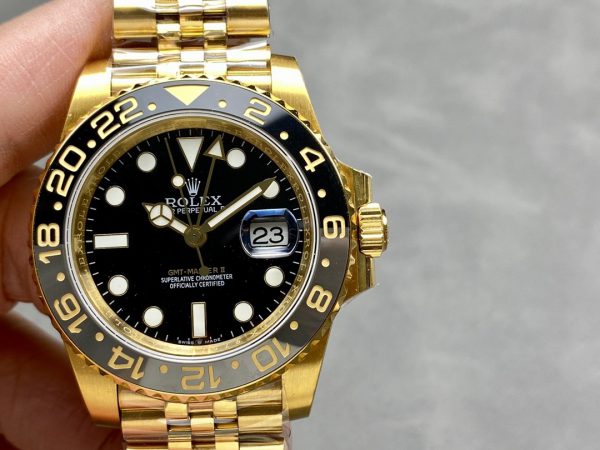 Rolex GMT Master II 40mm m126718grnr 0001 Bracelet Oyster Cadran Noir Montre Réplique Homme – Image 8
