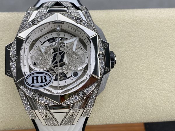 418.NX.2001.RX.1604.MXM20 Hublot Big Bang Partenariats Sang Bleu II Titane Diamant – Image 10