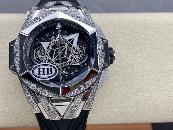 418.NX.1107.RX.1604.MXM20 Hublot Big Bang Sang Bleu II Titane Pavé – Image 9