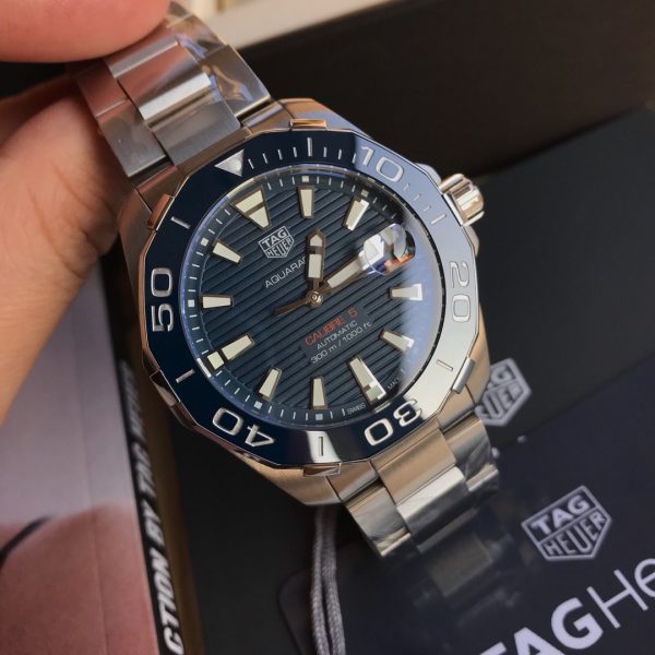 Tag Heuer Aquaracer Chronographe Cadran Bleu WAY211C.BA0928 41mm – Image 3