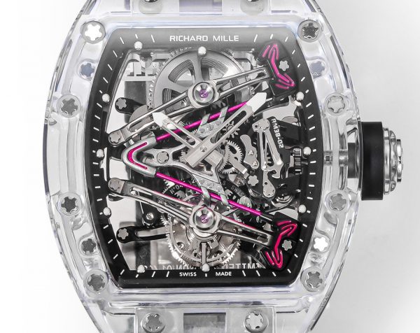 Richard Mille RM38-02 Tourbillon Mouvement Édition Cristal Bracelet Caoutchouc Noir – Image 6