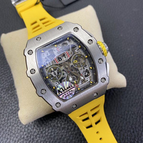 Richard Mille RM 11 03 Titane Cadran squelette Bracelet jaune – Image 6