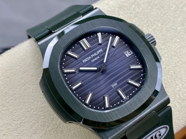 Patek Philippe Nautilus Bracelet Vert Cadran Bleu 5711 Montre 40MM – Image 8