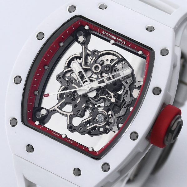 Richard Mille RM 055 RMUL2 NTPT Fibre de carbone Boîtier blanc Marque rouge – Image 6