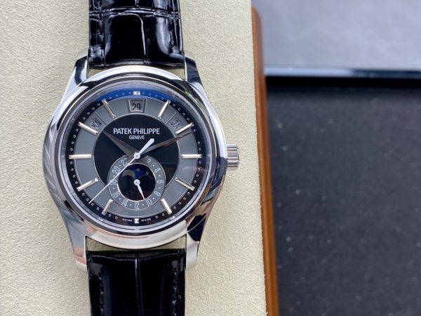 Réplique Patek Philippe Complications Calendrier Annuel Or Blanc 5205G 010 Montre Homme 40mm – Image 3