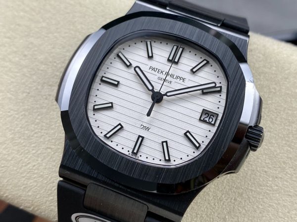 Patek Philippe Nautilus Boîtier Titane Cadran Blanc 5711 Montre 40MM – Image 9